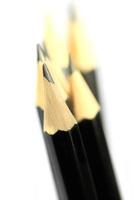 macro close-up image de crayons noirs
