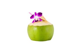 noix de coco avec paille