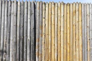 clôture en bois, gros plan photo