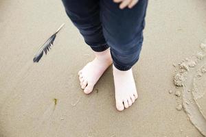 pieds d'enfant, gros plan photo