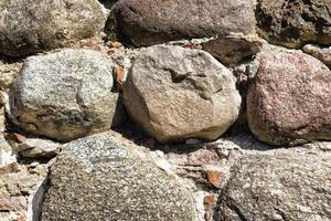 une partie de l'ancien mur de pierre photo