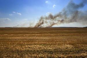 feu dans le champ photo