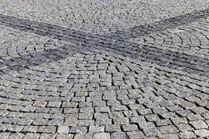 une route moderne faite de pavés et de pierres photo