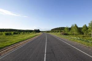 autoroute de pavage d'asphalte photo