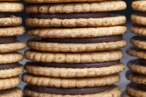 biscuits ronds fourrés au chocolat photo