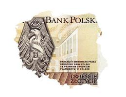 gros plan de deux cents zlotys photo