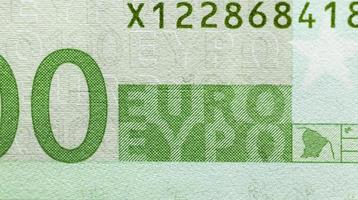 cent euros, couleur verte photo