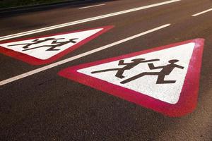 panneau de signalisation pour enfants photo