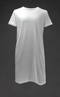 maquette de t-shirt à manches longues et coupe slim de couleur blanche photo