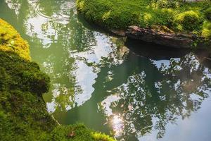 eau d'étang dans un jardin tropical photo