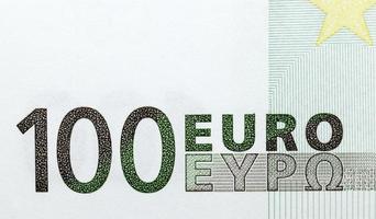 cent euros, couleur verte photo