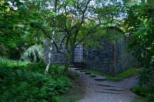 chapelle dunstaffnage nichée dans les bois photo