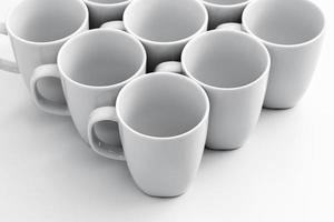tasses sur blanc photo