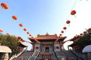 lanternes chinoises pendant le festival du nouvel an photo