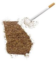 cigarette et tabac en forme de géorgie (série)