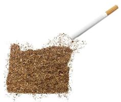cigarette et tabac en forme d'orégon (série) photo