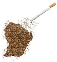 cigarette et tabac en forme de Guyane française (série)