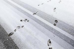 congères de neige en hiver photo