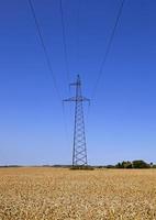 lignes électriques et ciel photo