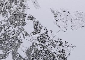 vue de dessus de la grande ville. illustration de la carte dans un design graphique décontracté. Rendu 3d fragment mumbai photo