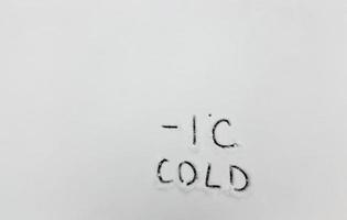 symboles de température indiquant un temps très froid négatif photo