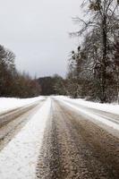 route sous la neige photo