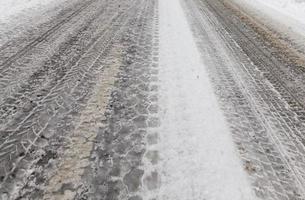 asphalte en hiver photo