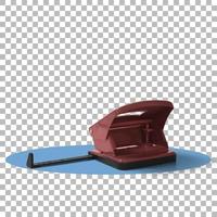 perforateur de papier rouge isolé photo