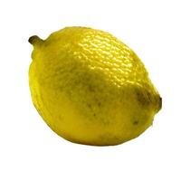 fruit de citron et citron à moitié coupé isolé sur un tracé de détourage fond blanc photo