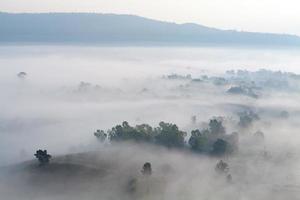 Brouillard à khao takhian ngo point de vue à khao-kho phetchabun, thaïlande photo