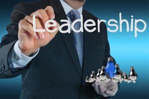 concept de leadership d'homme d'affaires photo