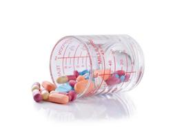 tas de pilules de médecine. photo