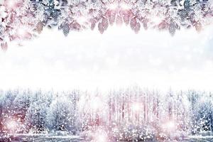 paysage d'hiver. carte de Noël.