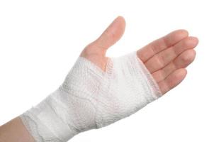 bandage sur une main