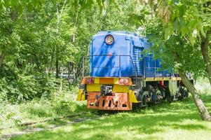 locomotive électrique sur les rails photo