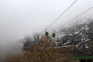 le mont hermon est la plus haute montagne d'israël et le seul endroit où les sports d'hiver peuvent être pratiqués. photo