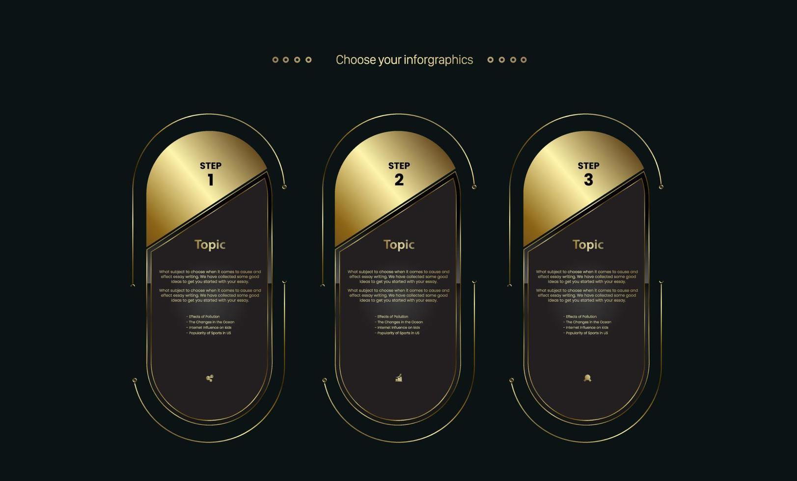 ensemble de conception de trois boutons premium. trois éléments vectoriels ou création de modèles de boutons, icône, graphiques, objets et éléments pour les modèles d'interface utilisateur de site Web, d'entreprise et de finance vecteur