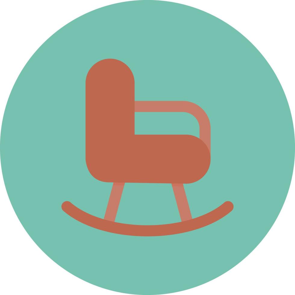 fauteuil à bascule cercle plat multicolore vecteur