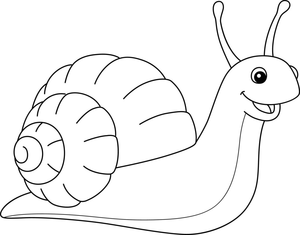 coloriage animal escargot pour les enfants vecteur