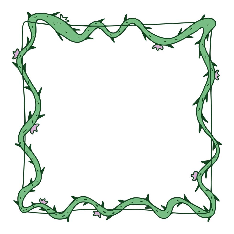 cadre de fleur de couleur. illustration vectorielle vecteur