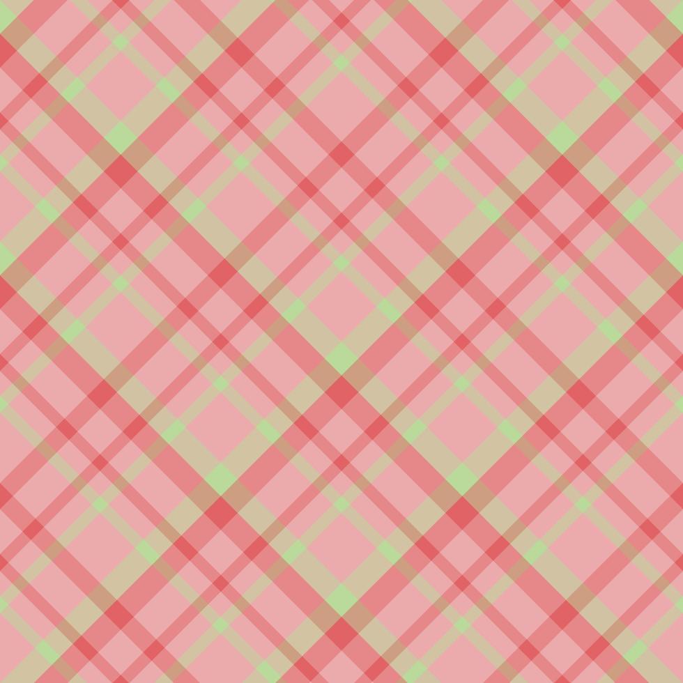 motif sans couture dans de charmantes couleurs chaudes rouges, roses et vertes pour le plaid, le tissu, le textile, les vêtements, la nappe et d'autres choses. image vectorielle. 2 vecteur