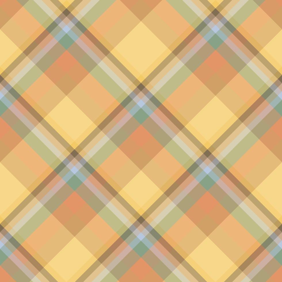 motif sans couture dans des couleurs jaunes, vertes et orange discrètes pour le plaid, le tissu, le textile, les vêtements, la nappe et d'autres choses. image vectorielle. 2 vecteur