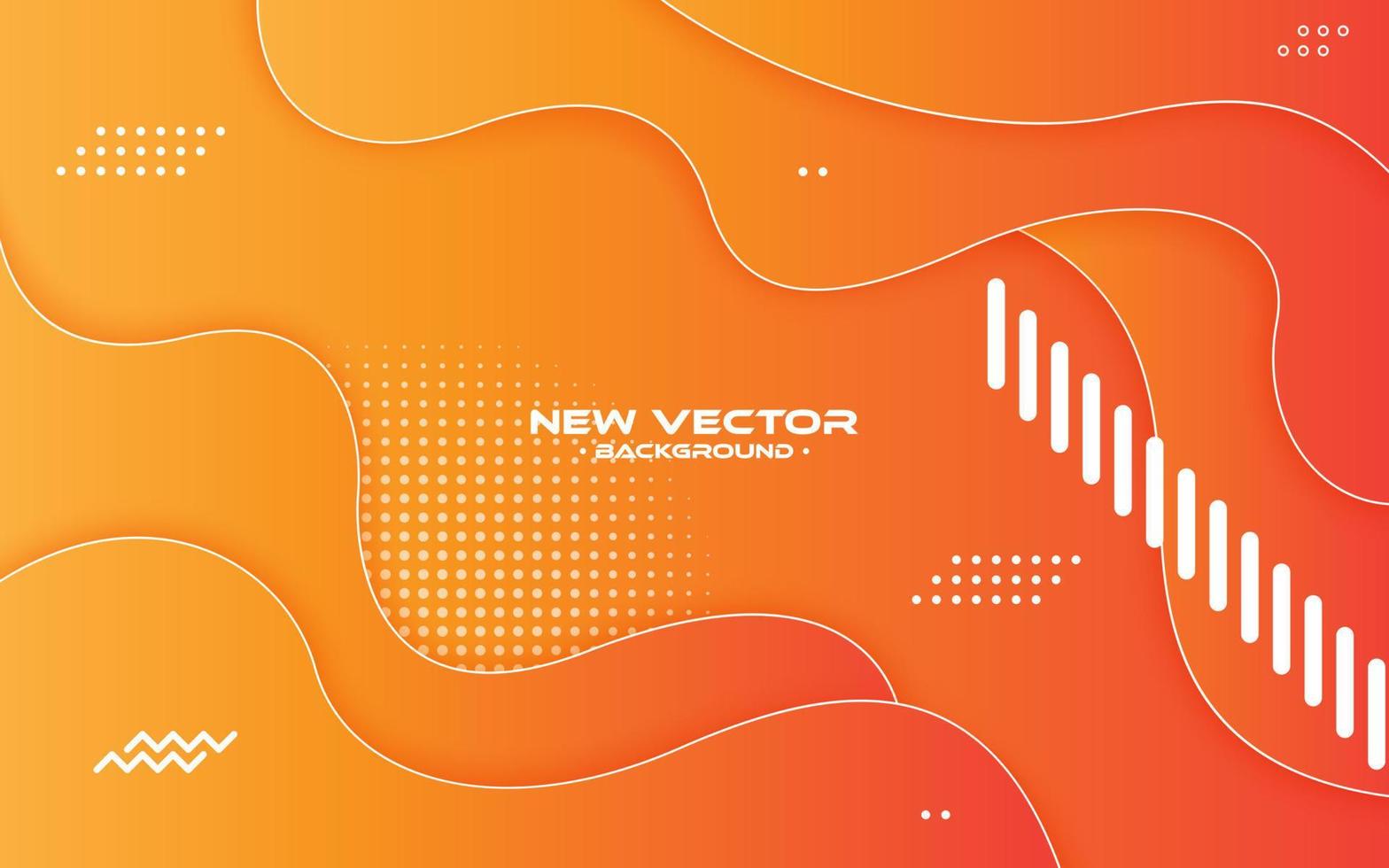conception d'arrière-plan texturée dynamique dans un style 3d avec une couleur orange. vecteur