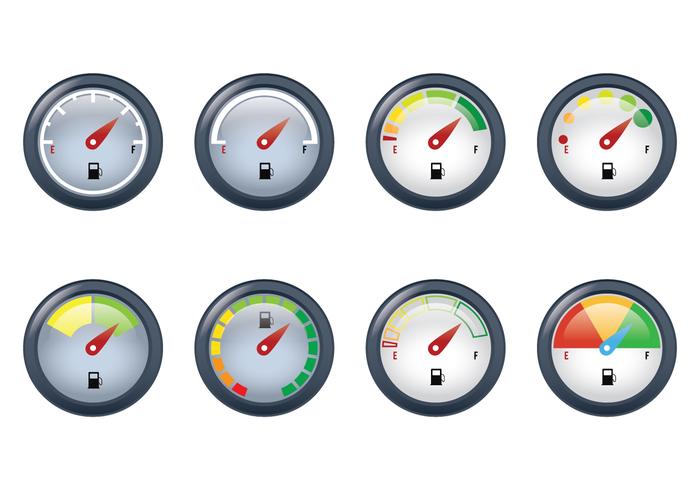 Calibre de carburant réaliste vecteur
