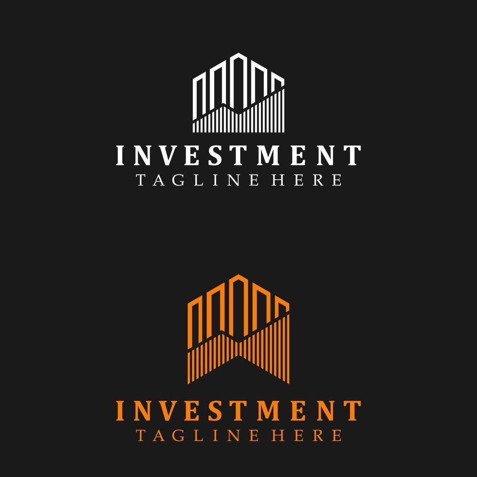 logo d'investissement. investissement immobilier vecteur