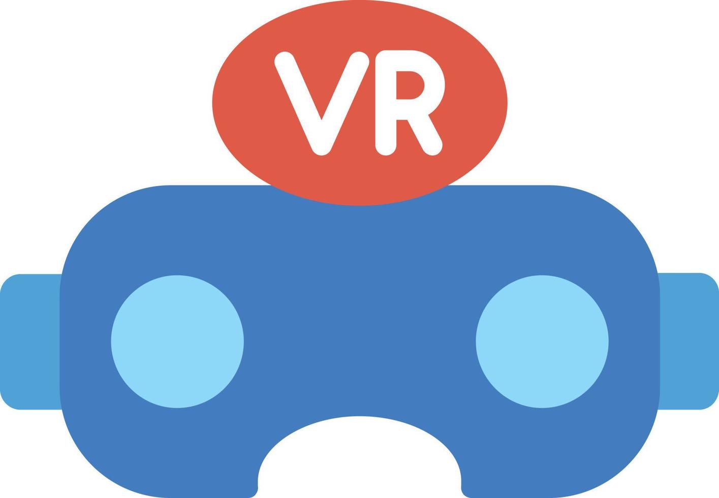 icône plate de lunettes de réalité virtuelle vecteur