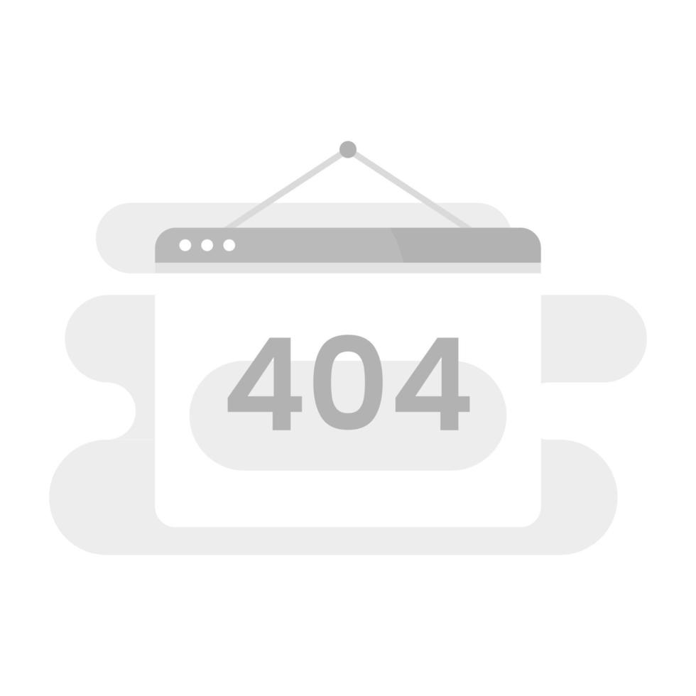 serveur en panne, illustration de concept de page d'erreur 404 vecteur de conception plate eps10. élément graphique moderne pour la page de destination, l'interface utilisateur d'état vide, l'infographie, l'icône