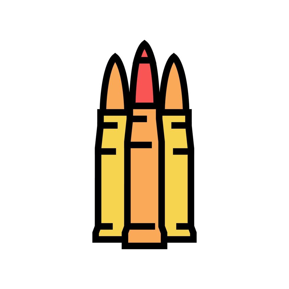 illustration vectorielle d'icône de couleur de balles perforantes d'armure vecteur