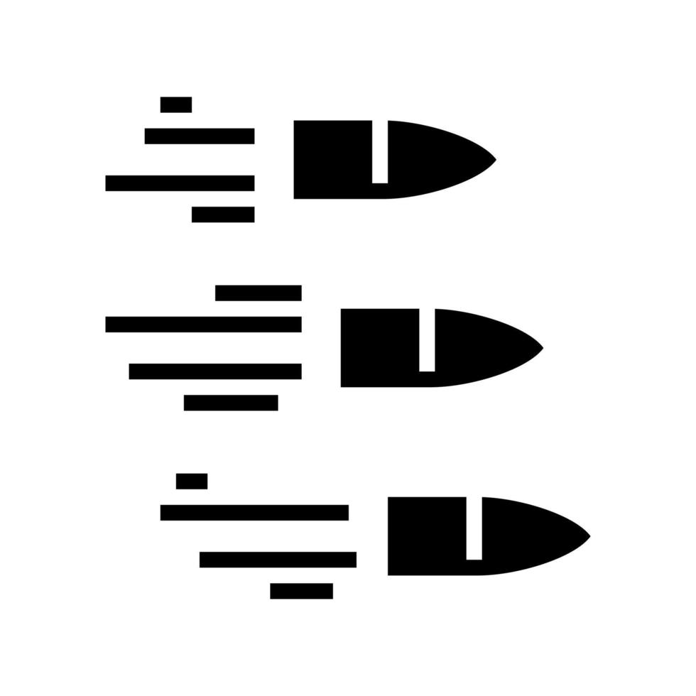 balles volantes glyphe icône illustration vectorielle vecteur