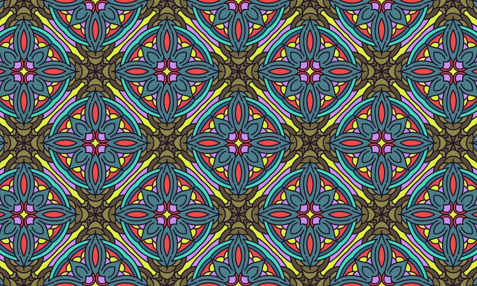 fond de mandala de motif ethnique vecteur